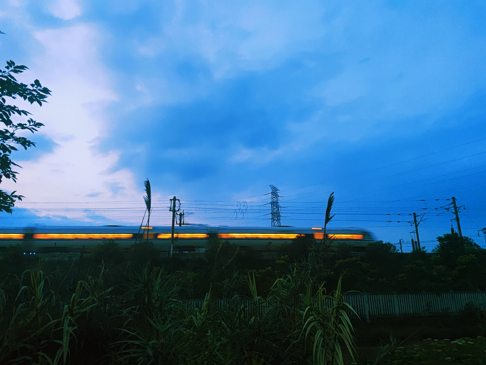 1624516775061066993.jpg 春日校园与呼啸而过的动车组.jpg